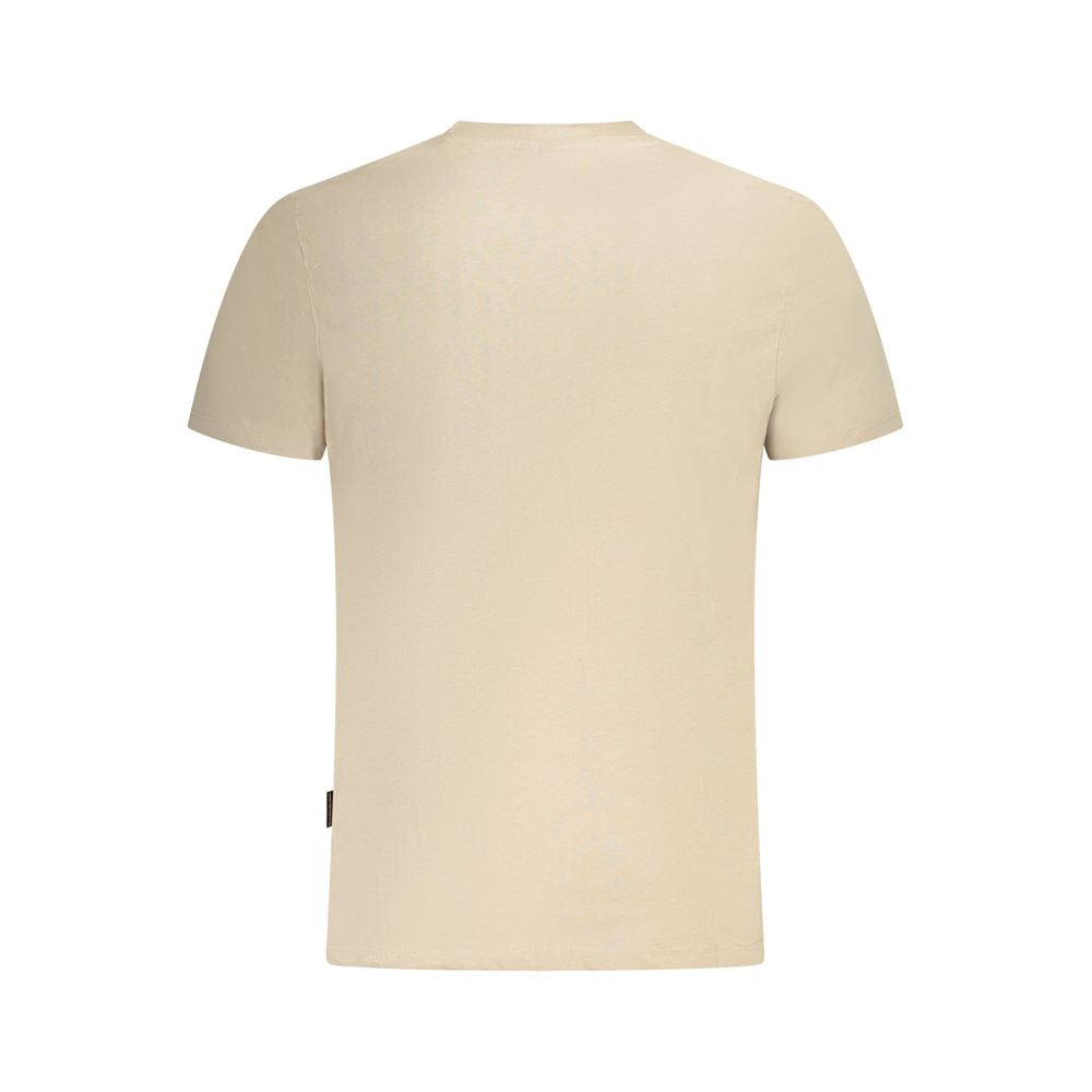 Napapijri Beige Cotton Men T-Shirt -   -  Napapijri.