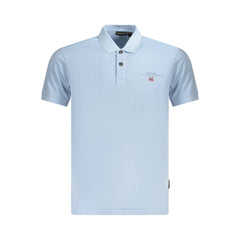 Napapijri Light Blue Cotton Men Polo Shirt -   -  Napapijri.