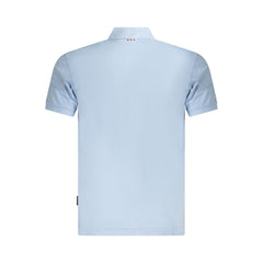 Napapijri Light Blue Cotton Men Polo Shirt -   -  Napapijri.
