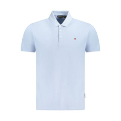 Napapijri Light Blue Cotton Men Polo Shirt -   -  Napapijri.