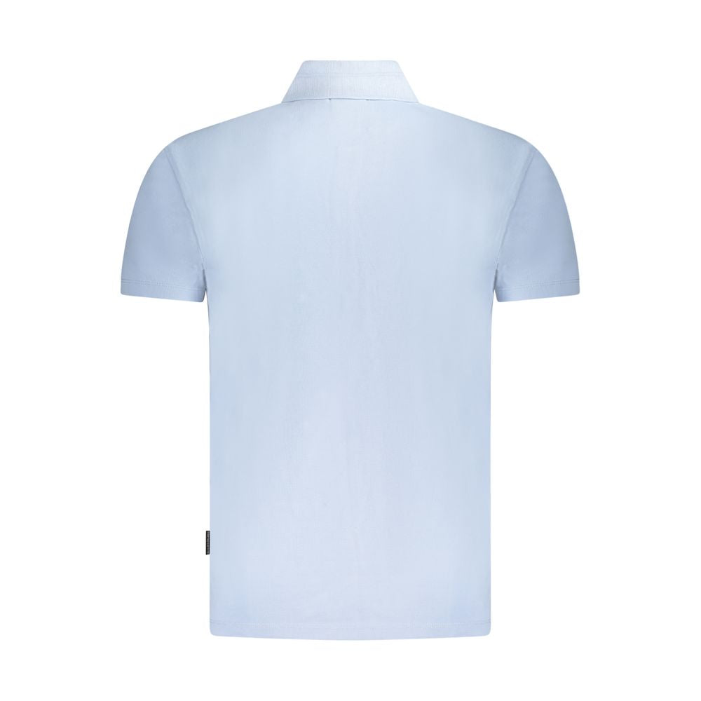 Napapijri Light Blue Cotton Men Polo Shirt -   -  Napapijri.
