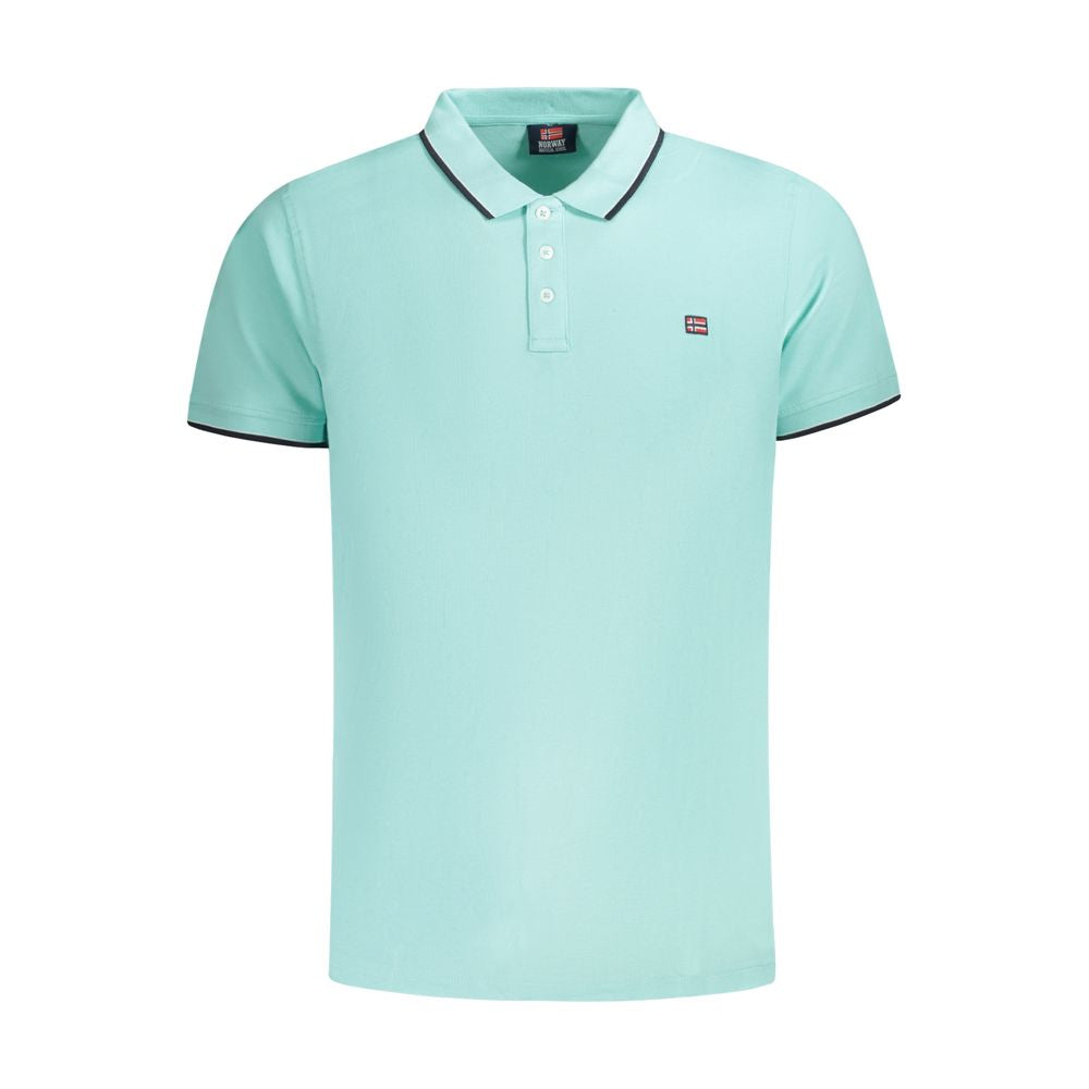 Norway 1963 Light Blue Cotton Men Polo Shirt -   -  Norway 1963.