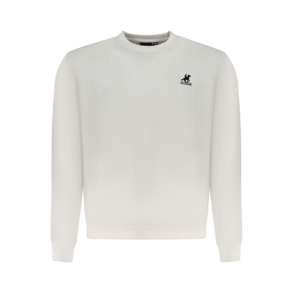 U.S. Grand Polo White Cotton Sweater -   -  U.S. Grand Polo.