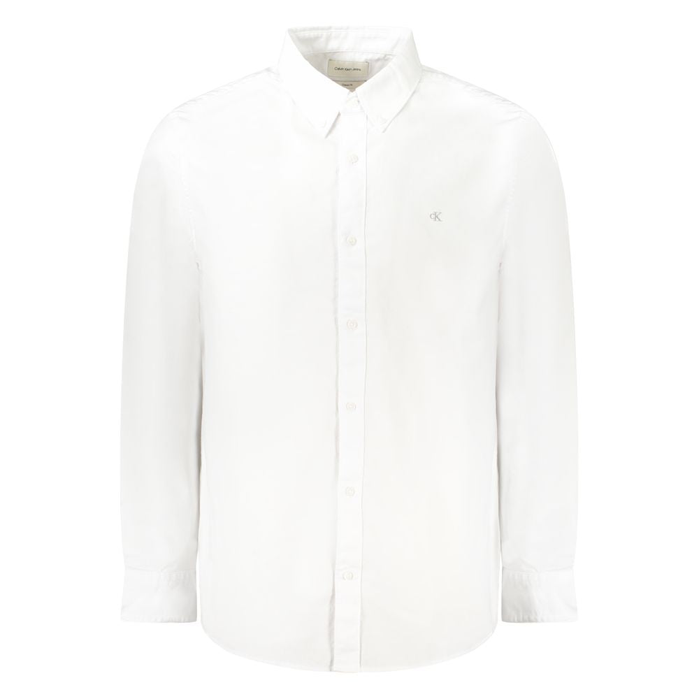 Calvin Klein White Cotton Men Shirt -   -  Calvin Klein.