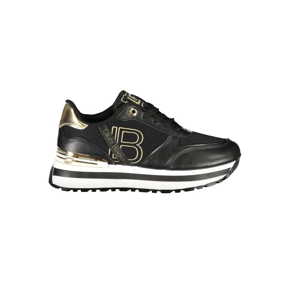Laura Biagiotti Black Polyester Women Sneaker -   -  Laura Biagiotti.