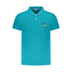Trussardi Light Blue Cotton Men Polo Shirt -   -  Trussardi.
