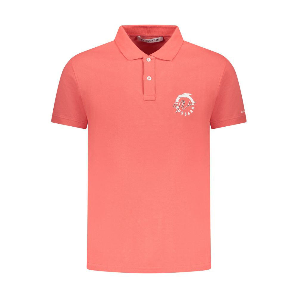 Trussardi Pink Cotton Men Polo Shirt -   -  Trussardi.