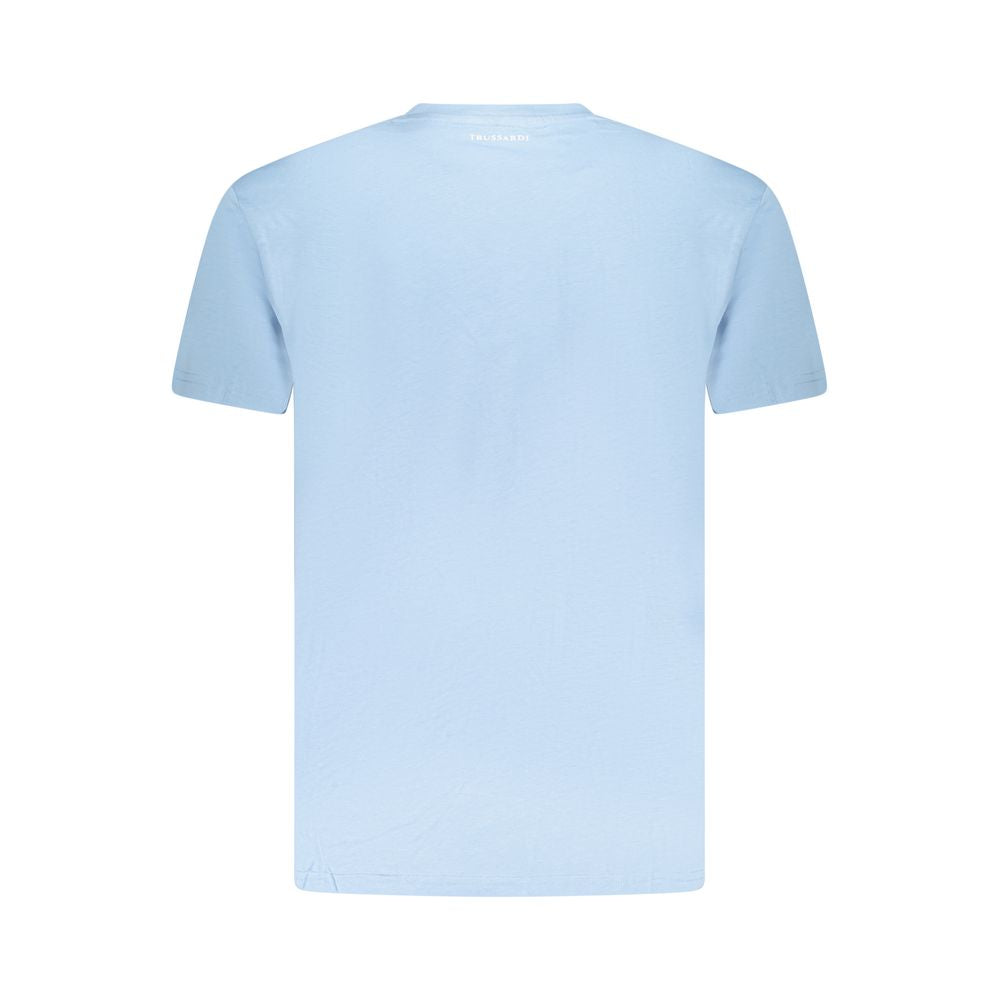 Trussardi Light Blue Cotton Men T-Shirt -   -  Trussardi.