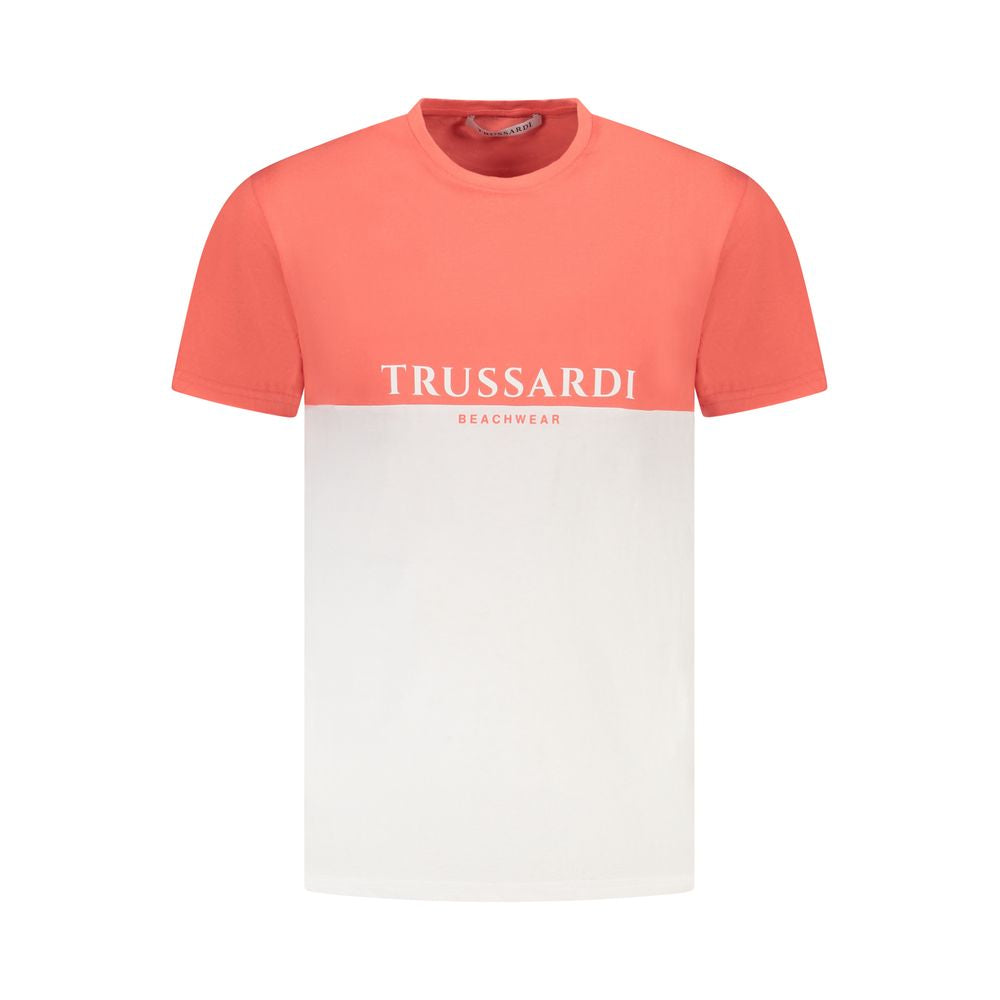 Trussardi Pink Cotton Men T-Shirt -   -  Trussardi.
