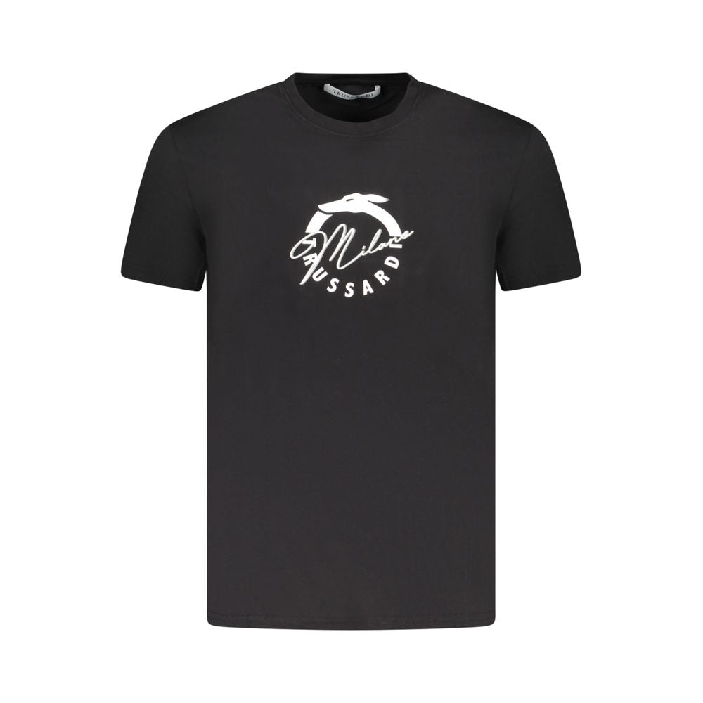 Trussardi Black Cotton Men T-Shirt -   -  Trussardi.