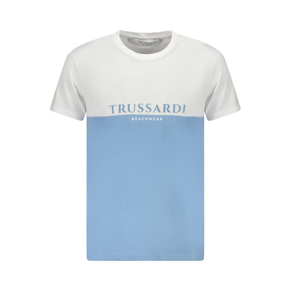 Trussardi Light Blue Cotton Men T-Shirt -   -  Trussardi.