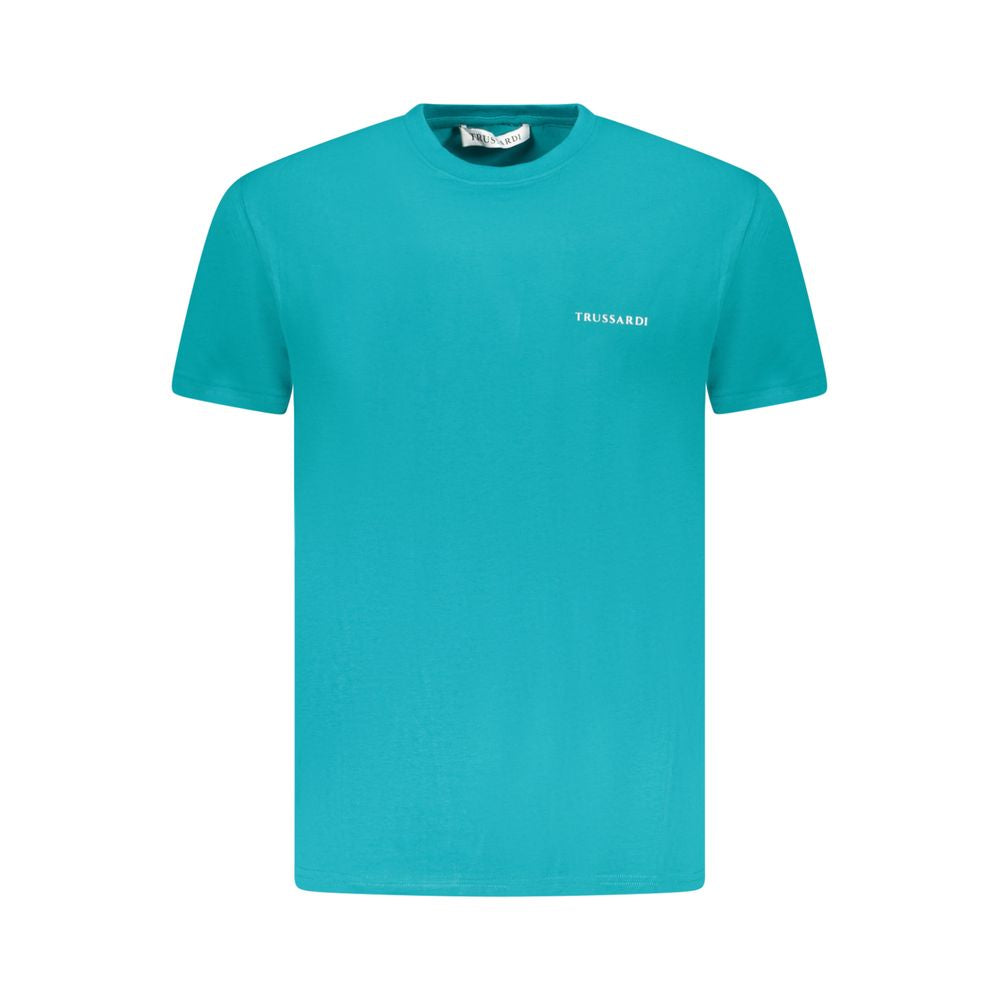 Trussardi Light Blue Cotton Men T-Shirt -   -  Trussardi.