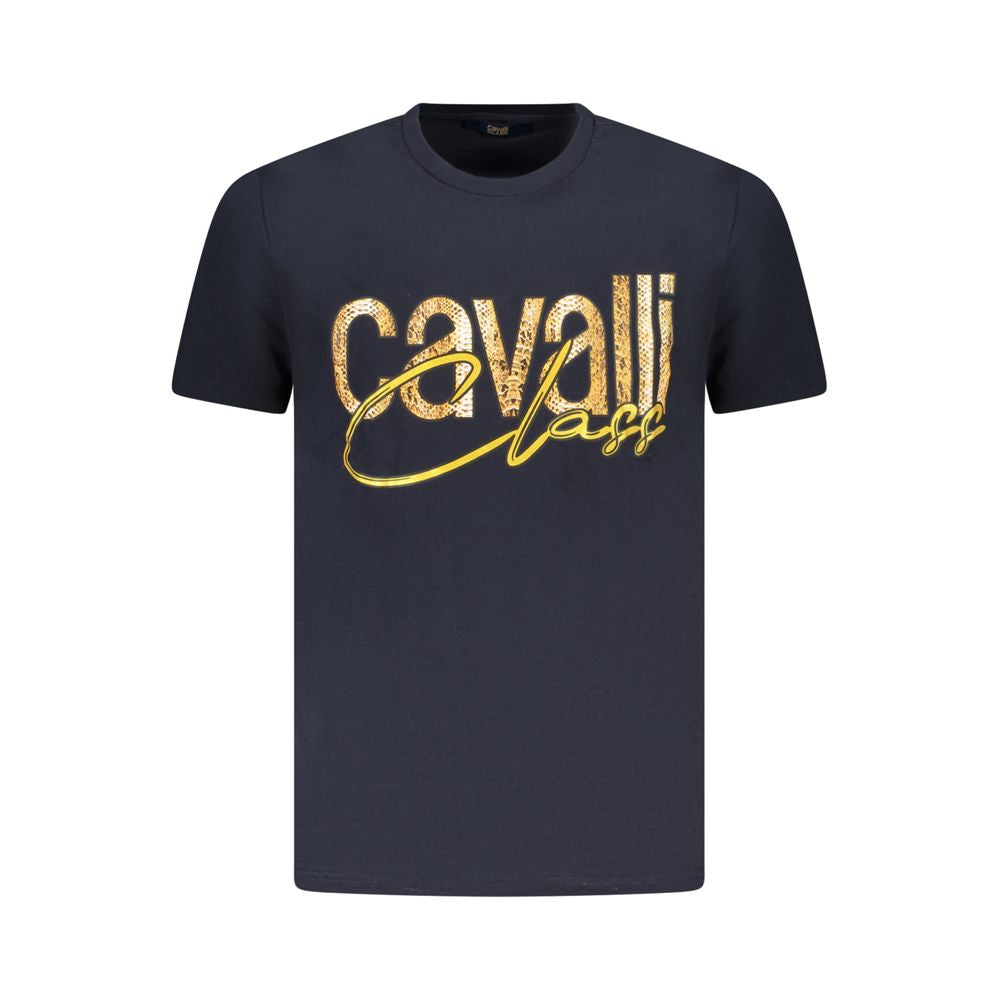 Cavalli Class Blue Cotton Men T-Shirt -   -  Cavalli Class.