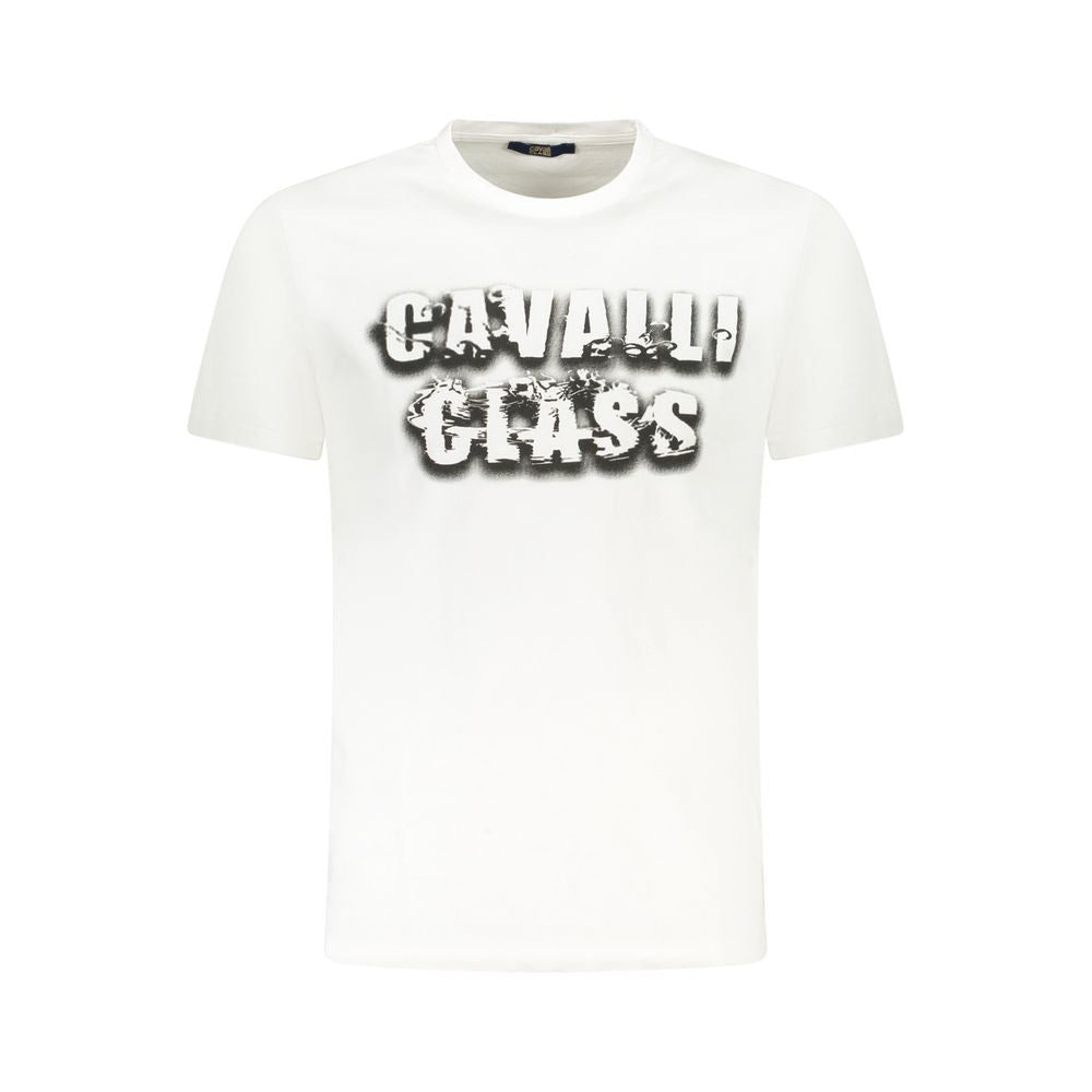Cavalli Class White Cotton Men T-Shirt -   -  Cavalli Class.