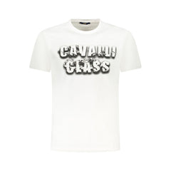 Cavalli Class White Cotton Men T-Shirt -   -  Cavalli Class.
