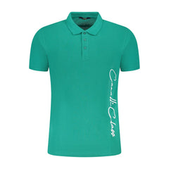 Cavalli Class Green Cotton Men Polo Shirt -   -  Cavalli Class.