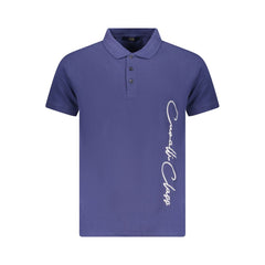 Cavalli Class Blue Cotton Men Polo Shirt -   -  Cavalli Class.