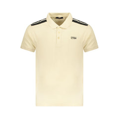 Cavalli Class Beige Cotton Men Polo Shirt -   -  Cavalli Class.
