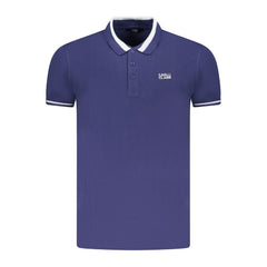 Cavalli Class Blue Cotton Men Polo Shirt -   -  Cavalli Class.