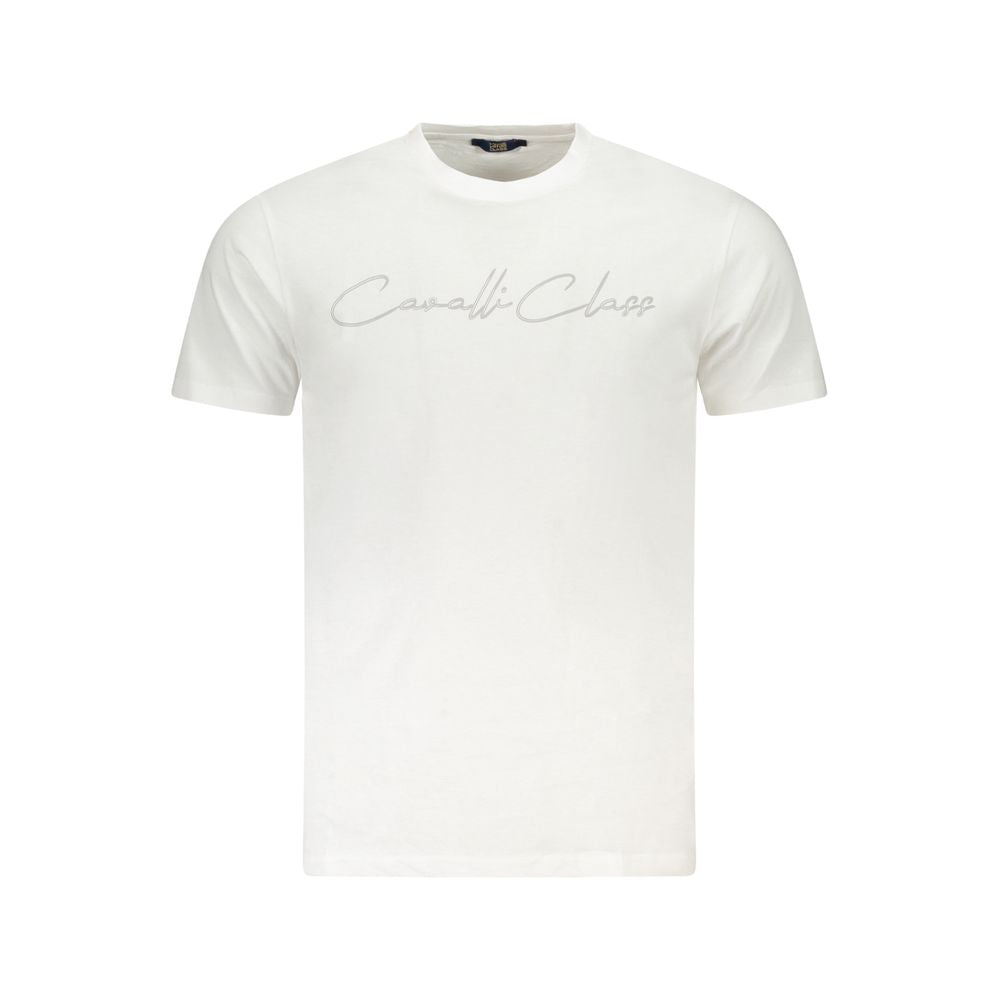 Cavalli Class White Cotton Mens TShirt -   -  Cavalli Class.