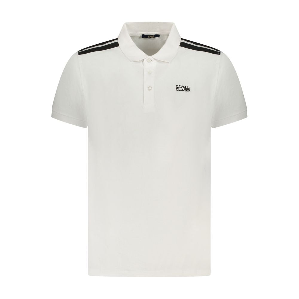 Cavalli Class White Cotton Men Polo Shirt -   -  Cavalli Class.