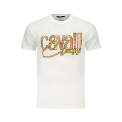 Cavalli Class White Cotton Men T-Shirt -   -  Cavalli Class.