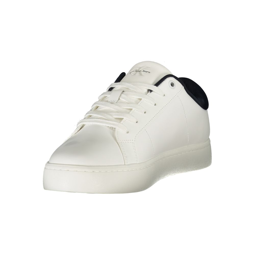 Calvin Klein White Leather Men Sneaker -   -  Calvin Klein.