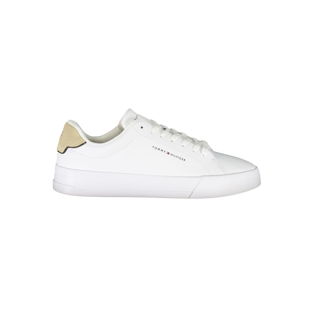 Tommy Hilfiger White Leather Men Sneaker -   -  Tommy Hilfiger.