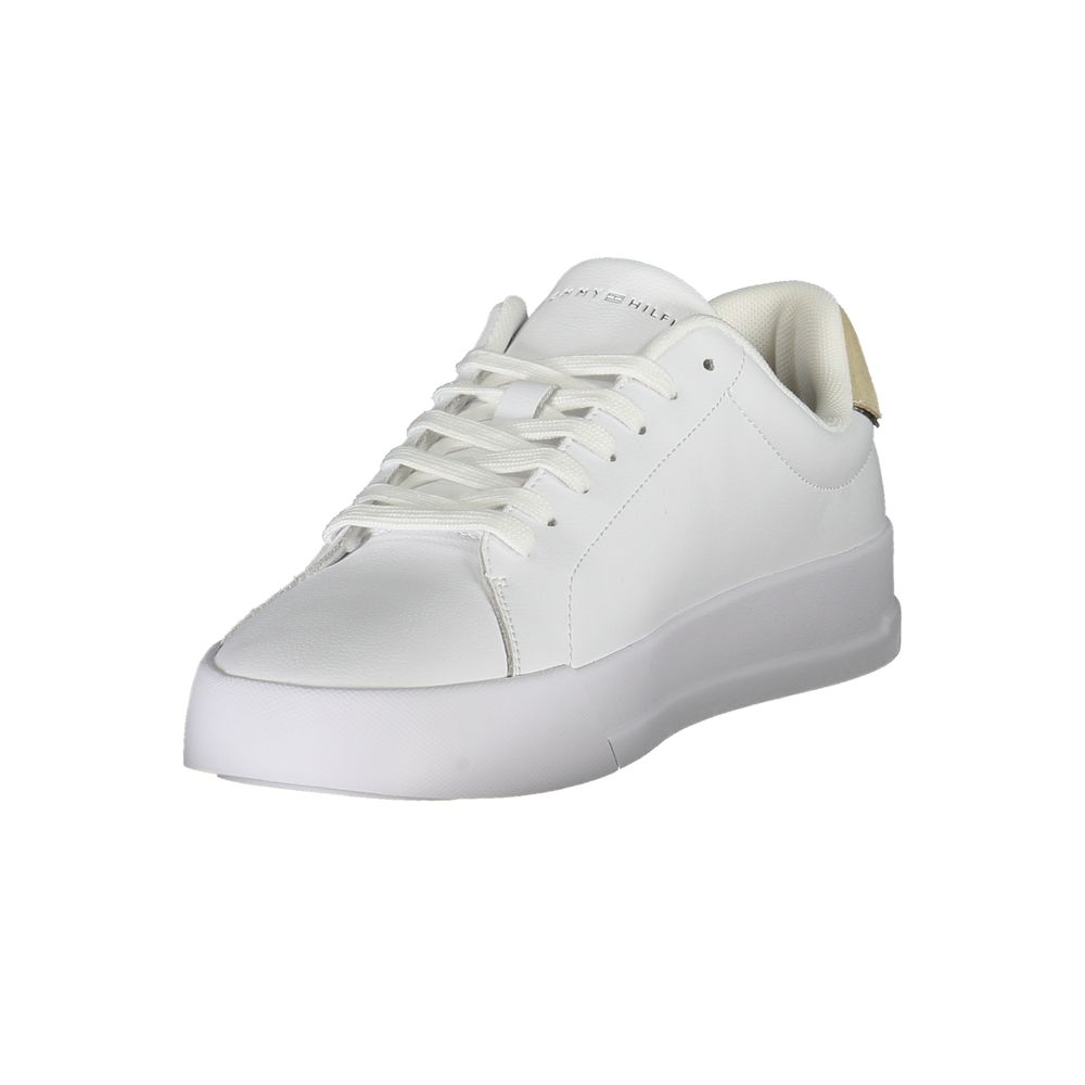 Tommy Hilfiger White Leather Men Sneaker -   -  Tommy Hilfiger.