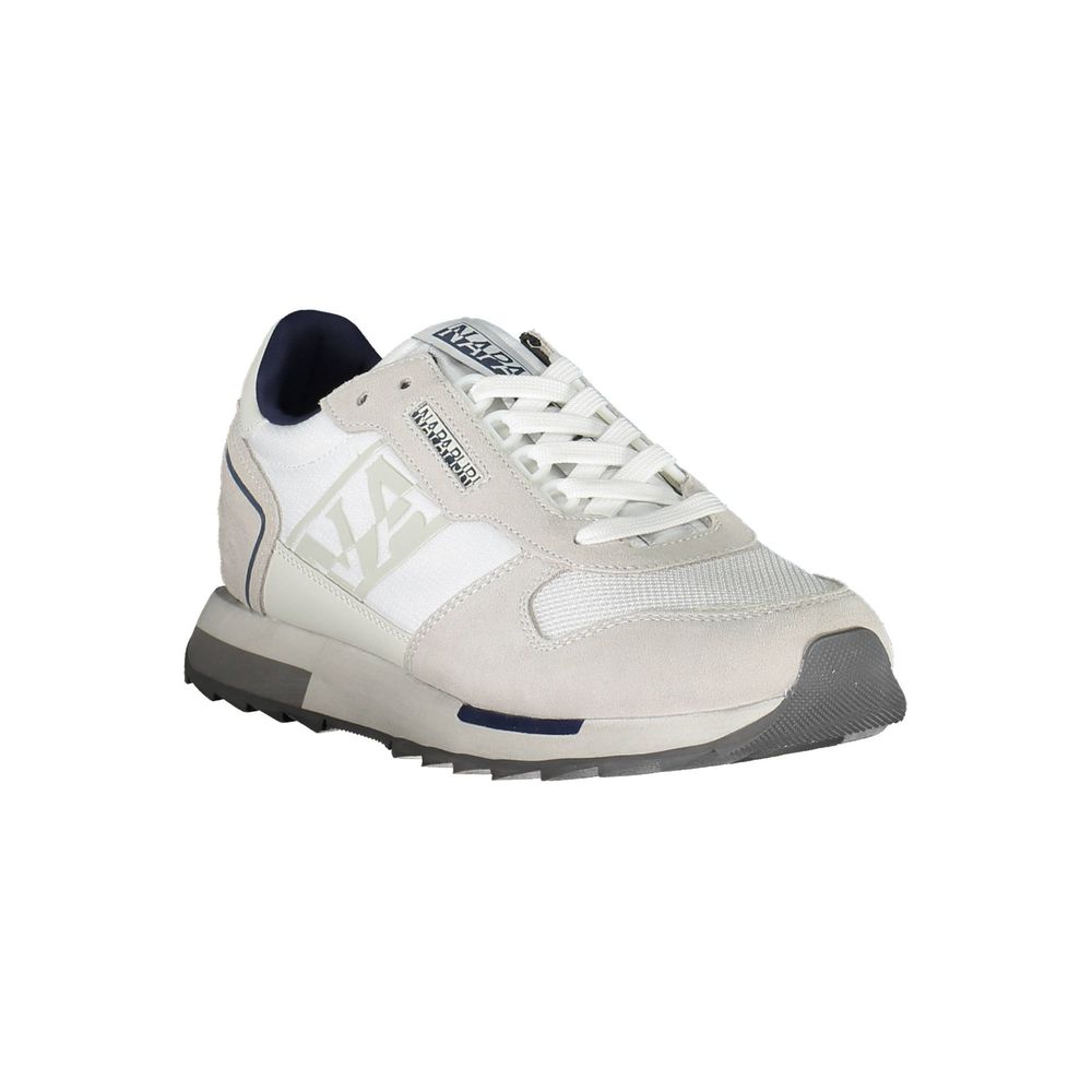 Napapijri White Leather Men Sneaker -   -  Napapijri.