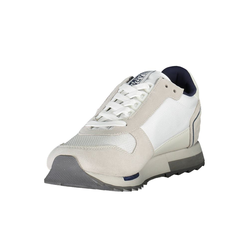 Napapijri White Leather Men Sneaker -   -  Napapijri.