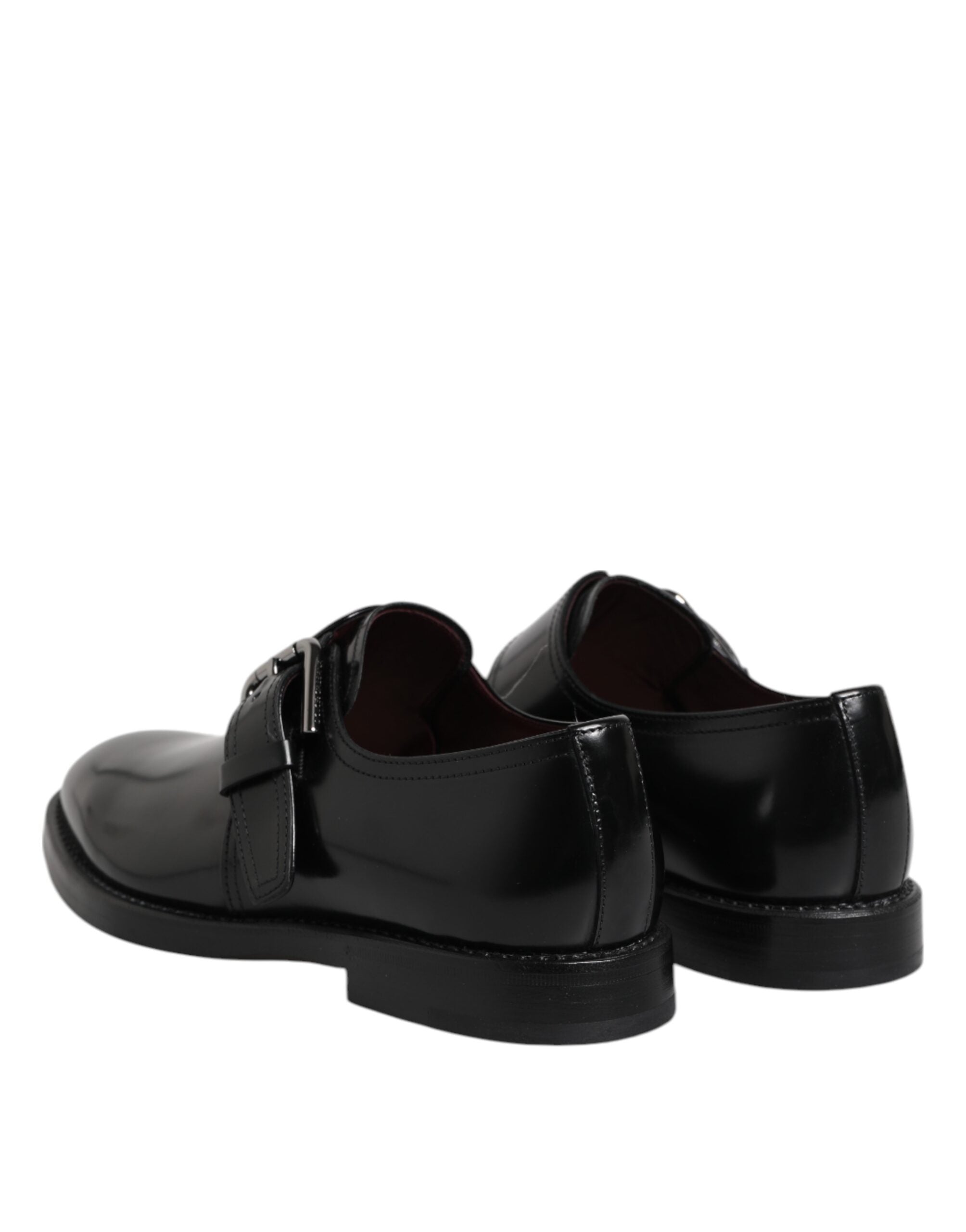 Dolce & Gabbana Black Leather Monk Strap Derby Formal Shoes -   -  Dolce & Gabbana.