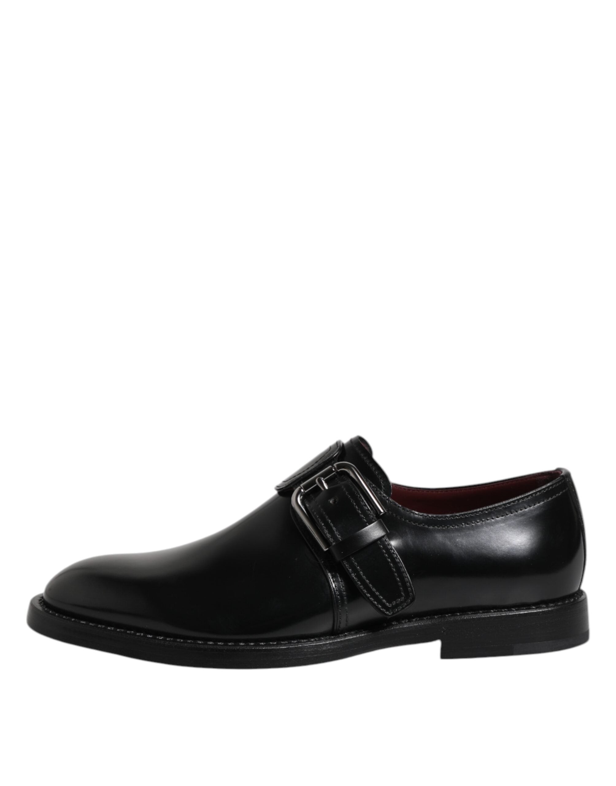 Dolce & Gabbana Black Leather Monk Strap Derby Formal Shoes -   -  Dolce & Gabbana.