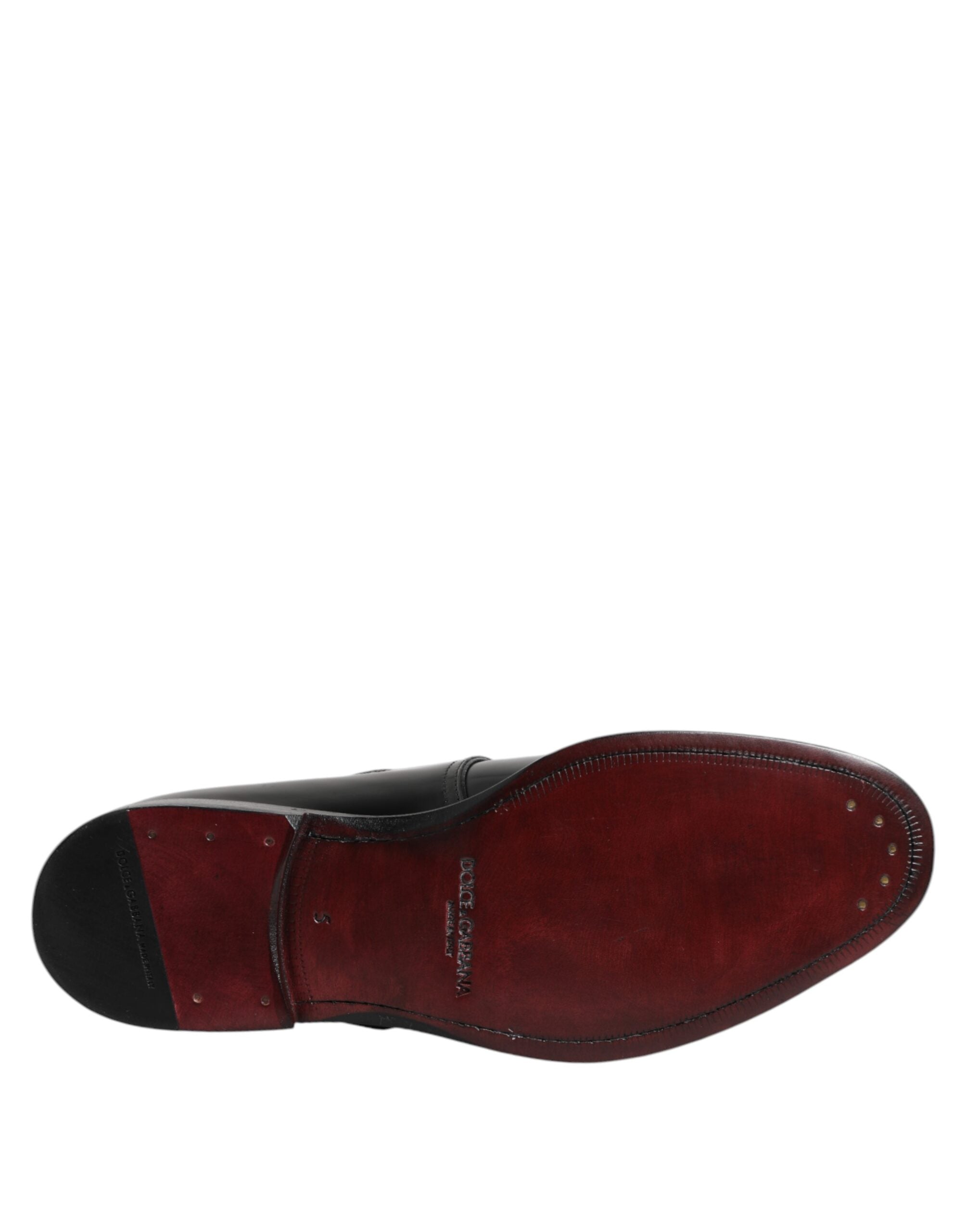 Dolce & Gabbana Black Leather Monk Strap Derby Formal Shoes -   -  Dolce & Gabbana.