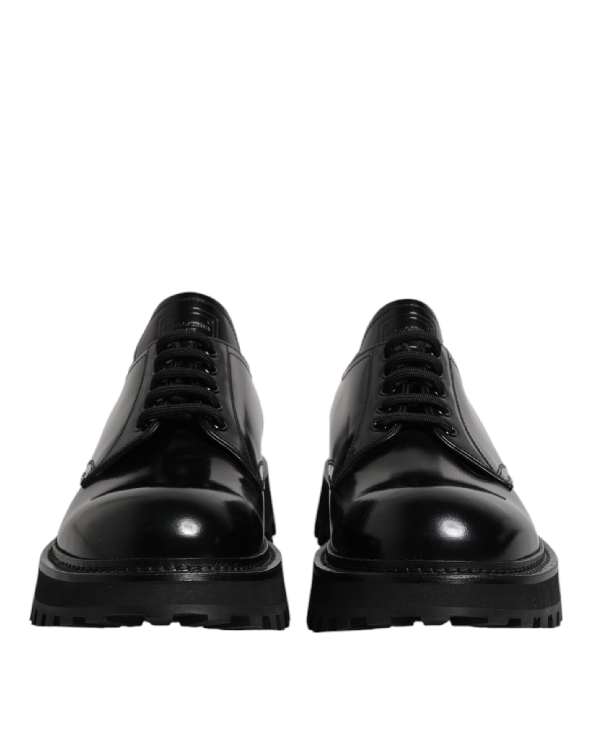 Dolce & Gabbana Black Leather Lace Up Derby Men Dress Shoes -   -  Dolce & Gabbana.