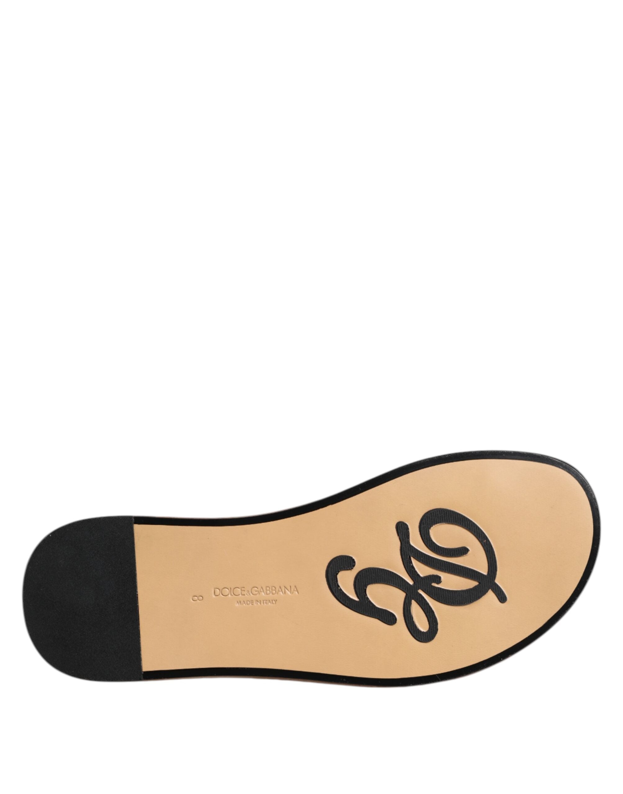 Dolce & Gabbana Black Monochrome Braided Raffia Slides Shoes -   -  Dolce & Gabbana.