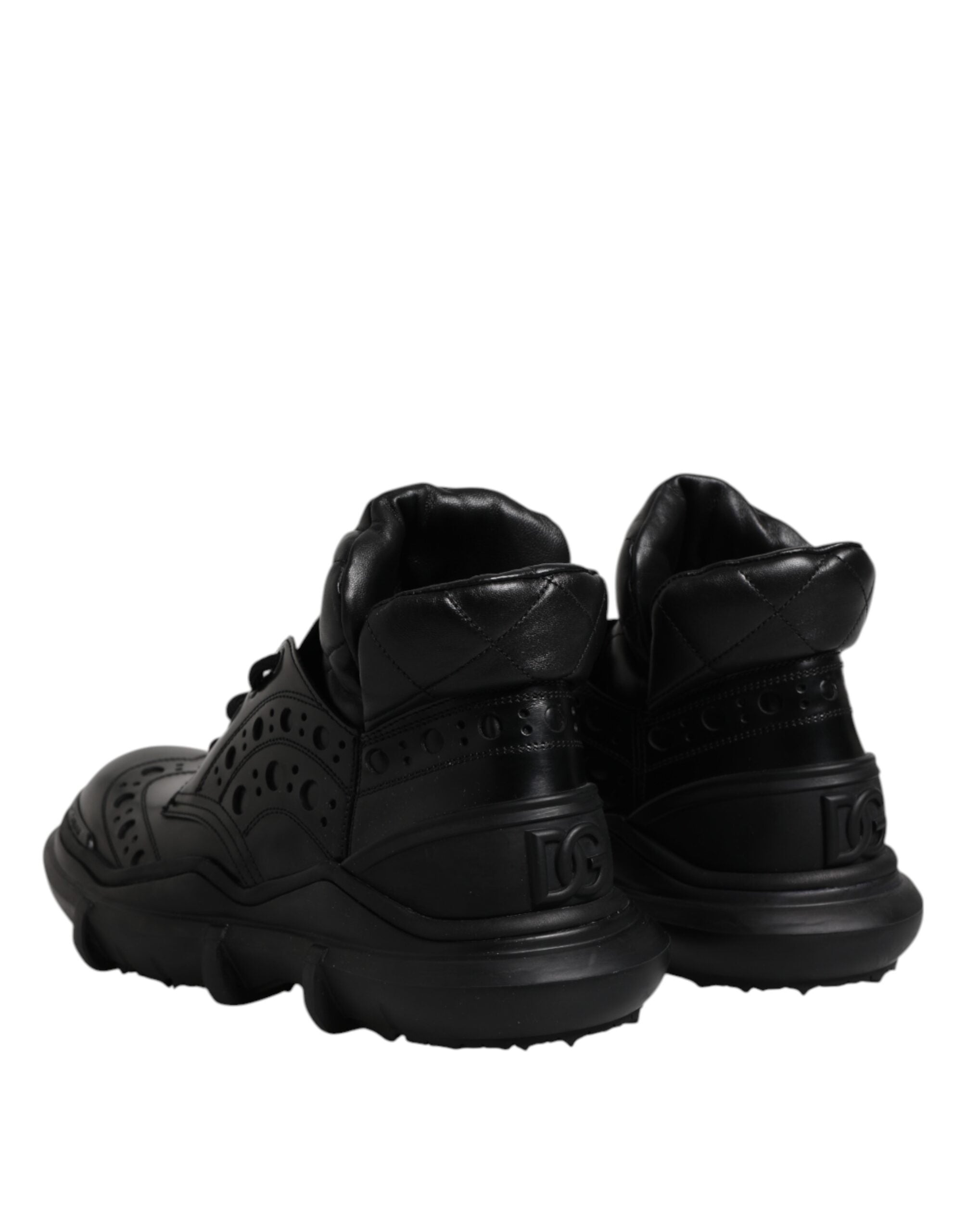 Dolce & Gabbana Black Leather Casual Mens Ankle Boots Shoes -   -  Dolce & Gabbana.