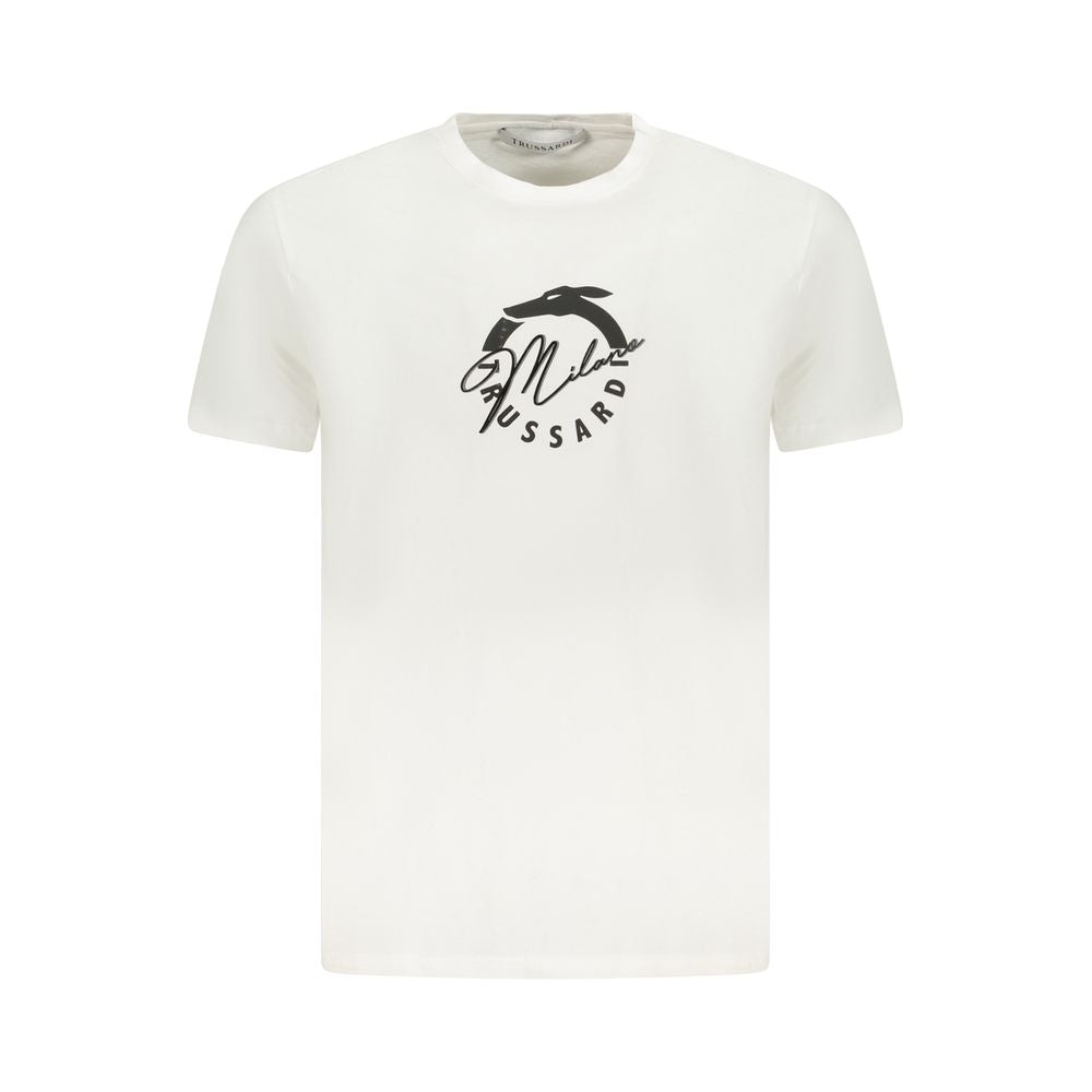 Trussardi White Cotton Men T-Shirt -   -  Trussardi.
