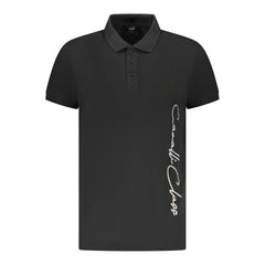 Cavalli Class Black Cotton Men Polo Shirt -   -  Cavalli Class.