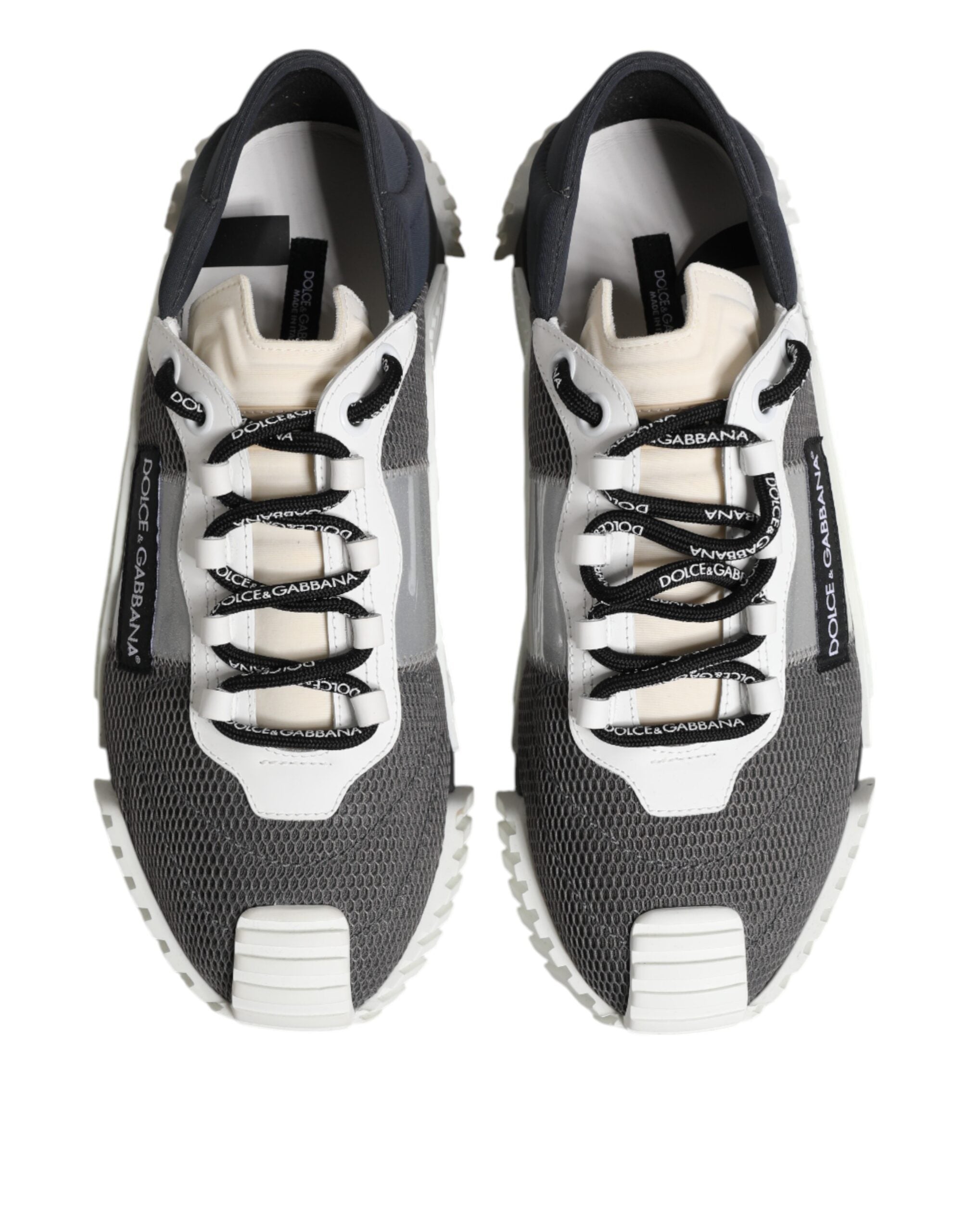 Dolce & Gabbana Gray Lace Up Low Top NS1 Sneakers Shoes -   -  Dolce & Gabbana.