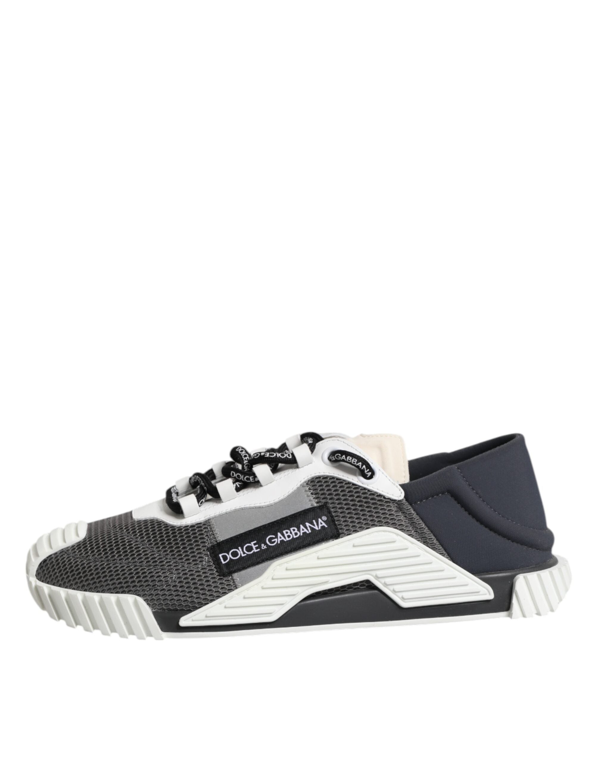 Dolce & Gabbana Gray Lace Up Low Top NS1 Sneakers Shoes -   -  Dolce & Gabbana.