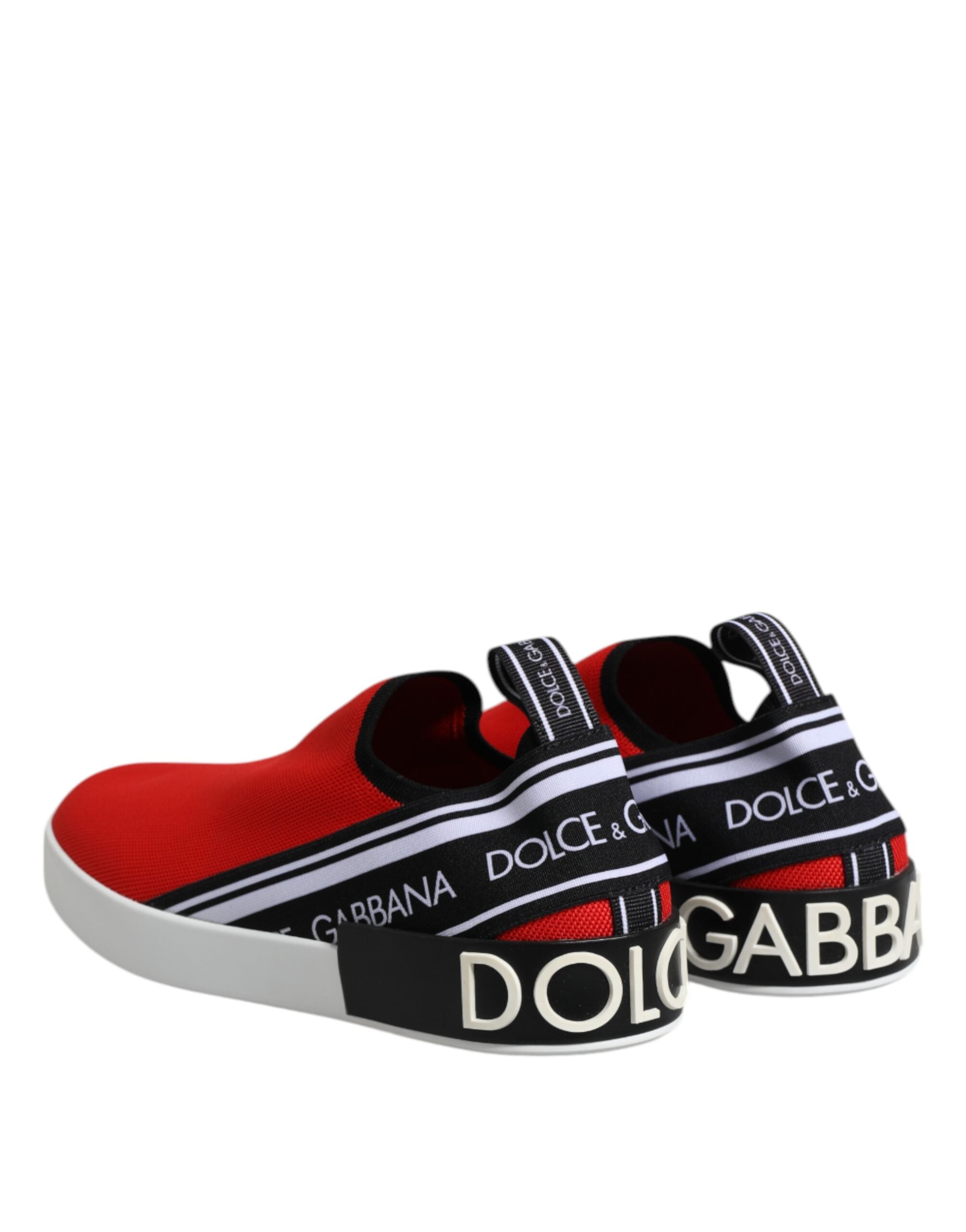 Dolce & Gabbana Red Logo Low Top Slip On Men Sneakers Shoes -   -  Dolce & Gabbana.