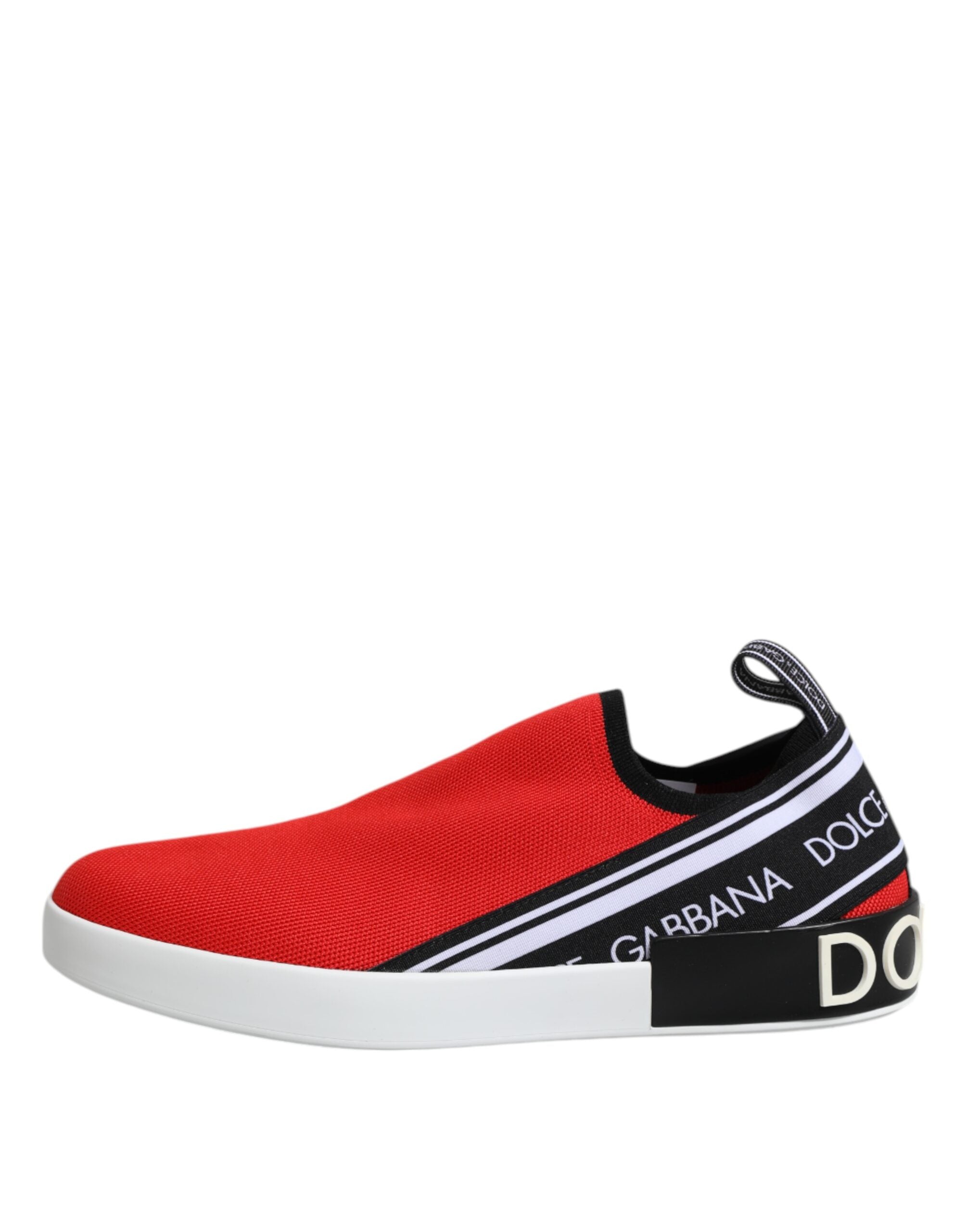 Dolce & Gabbana Red Logo Low Top Slip On Men Sneakers Shoes -   -  Dolce & Gabbana.