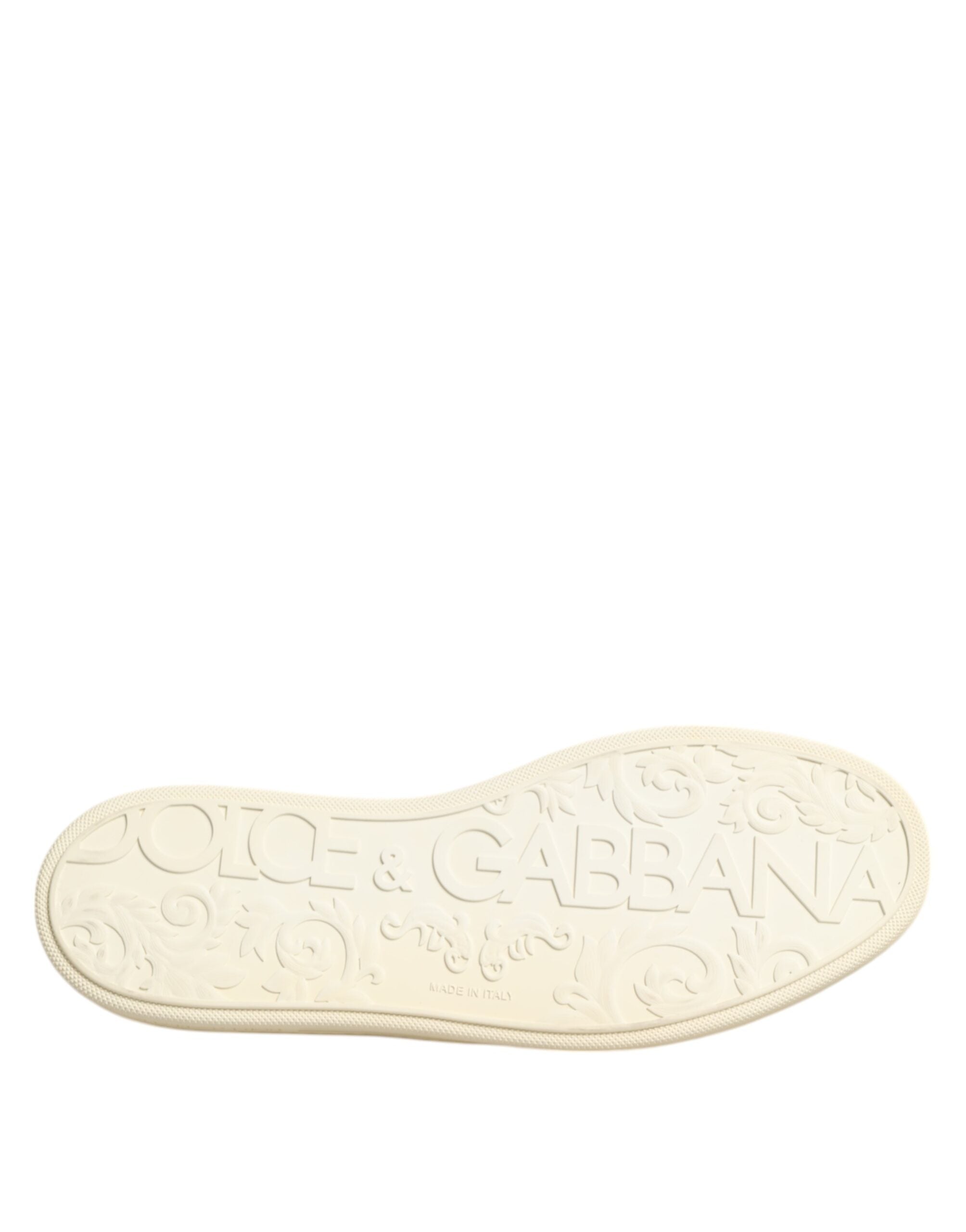 Dolce & Gabbana Black Leather Bee Crown Low Top Sneakers Shoes -   -  Dolce & Gabbana.