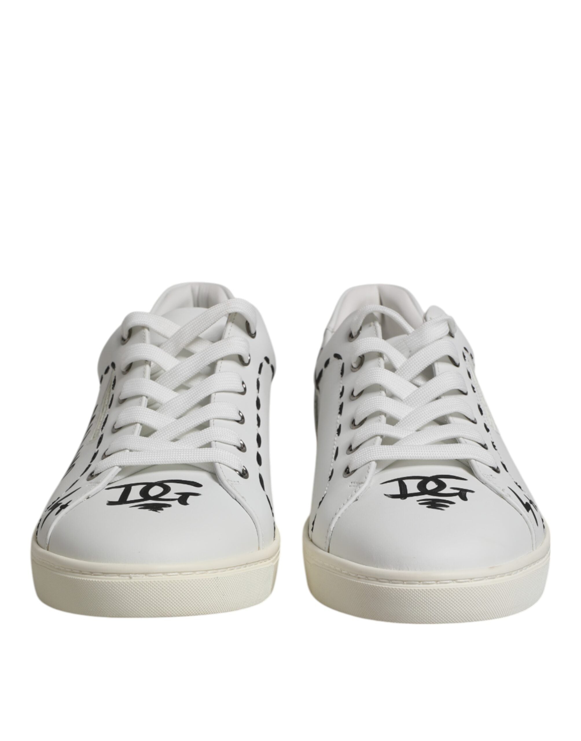 Dolce & Gabbana White London Calf Leather Men Sneakers Shoes -   -  Dolce & Gabbana.
