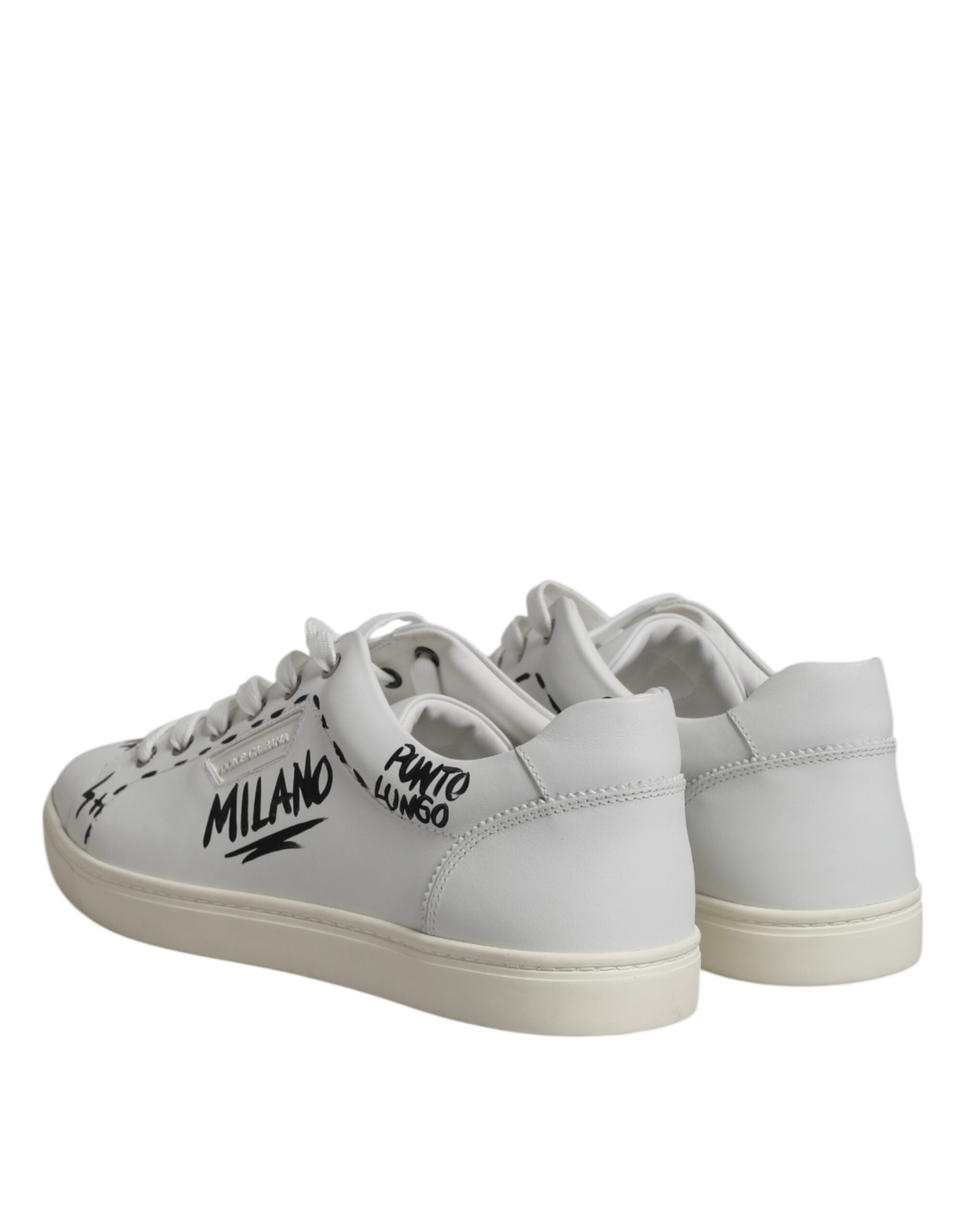 Dolce & Gabbana White London Calf Leather Men Sneakers Shoes -   -  Dolce & Gabbana.