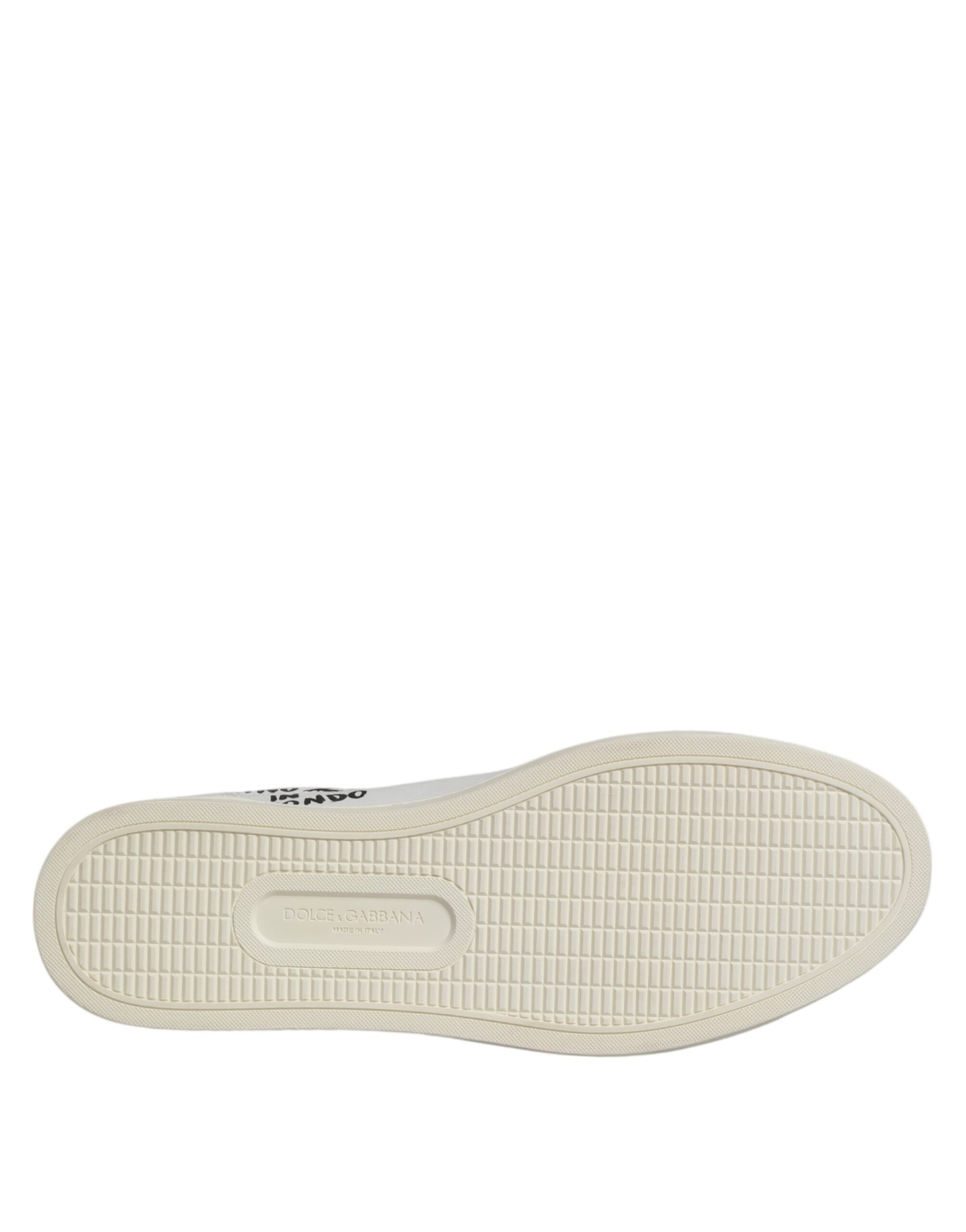 Dolce & Gabbana White London Calf Leather Men Sneakers Shoes -   -  Dolce & Gabbana.