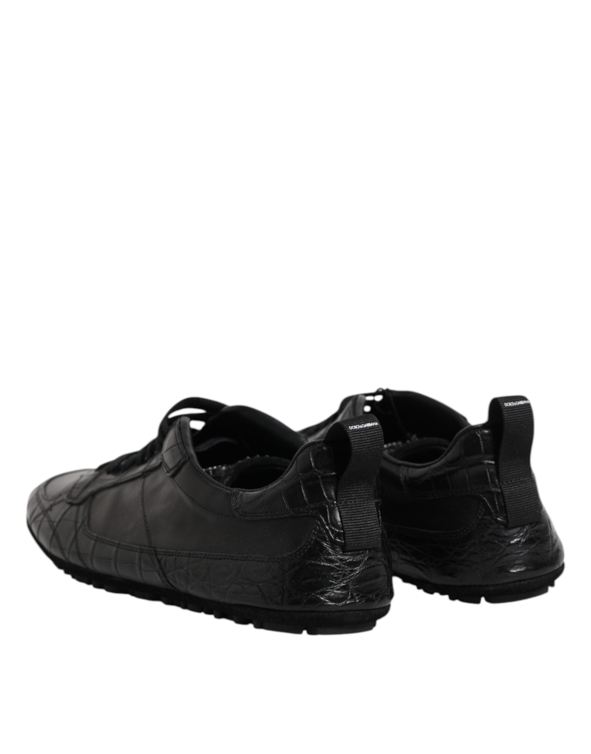 Dolce & Gabbana Black Exotic Leather Low Top Sneakers Shoes -   -  Dolce & Gabbana.
