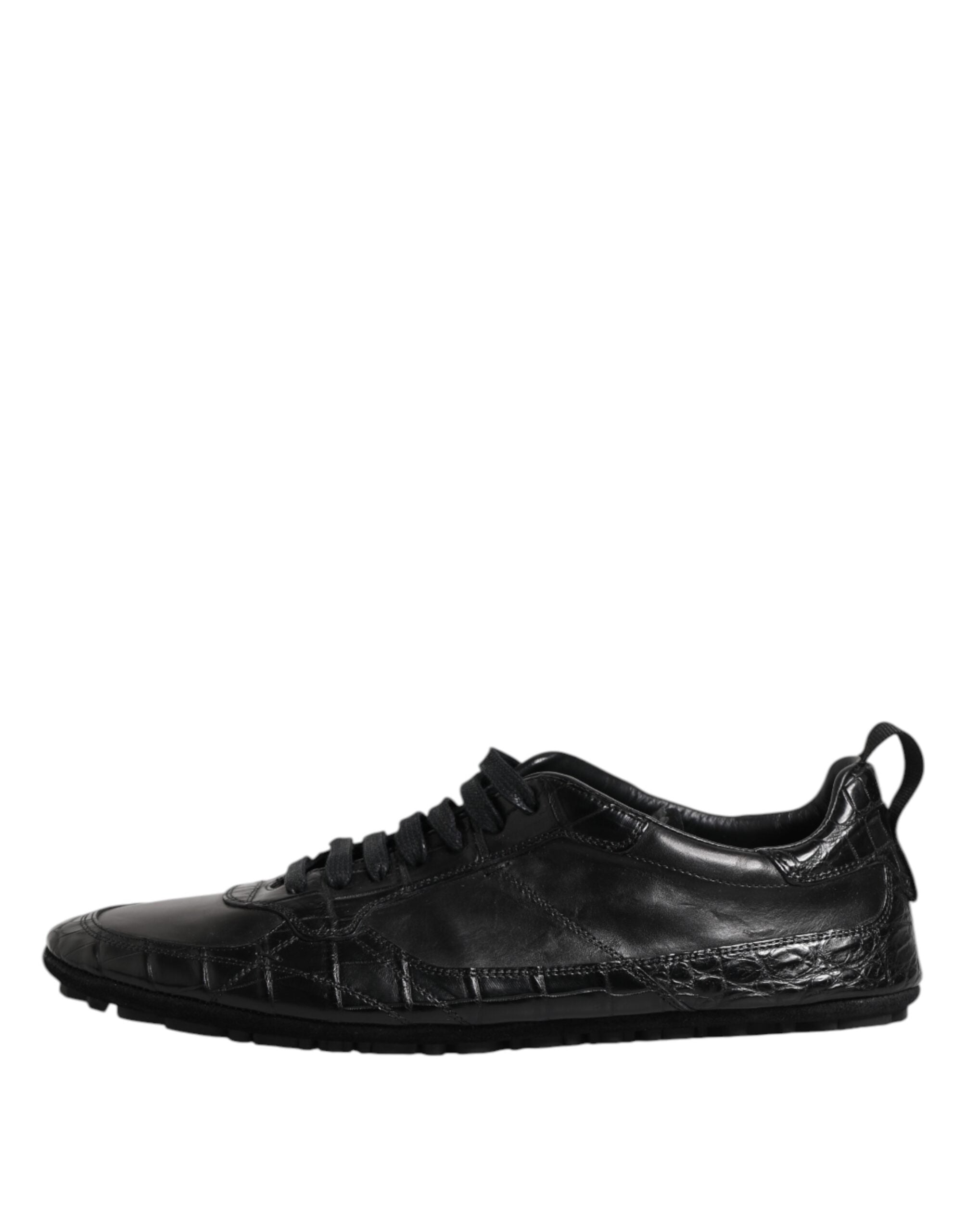 Dolce & Gabbana Black Exotic Leather Low Top Sneakers Shoes -   -  Dolce & Gabbana.