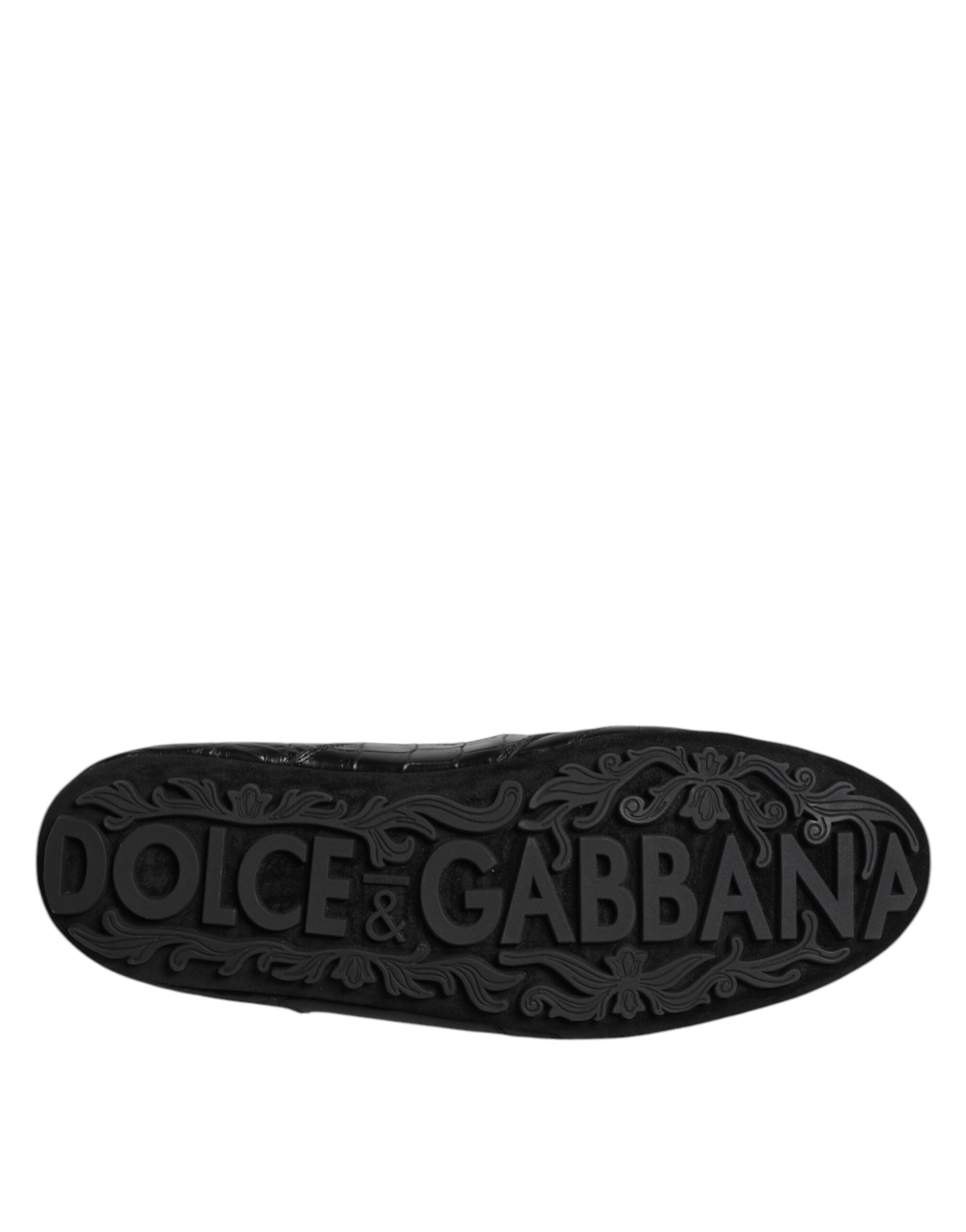 Dolce & Gabbana Black Exotic Leather Low Top Sneakers Shoes -   -  Dolce & Gabbana.